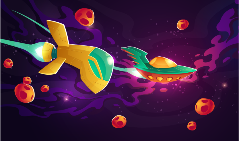 Cosmic Journey Concept vinyl rug - TenStickers