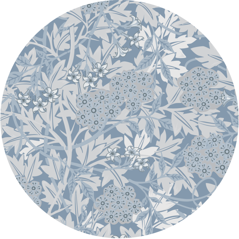 Blossom composition flower vinyl rug - TenStickers