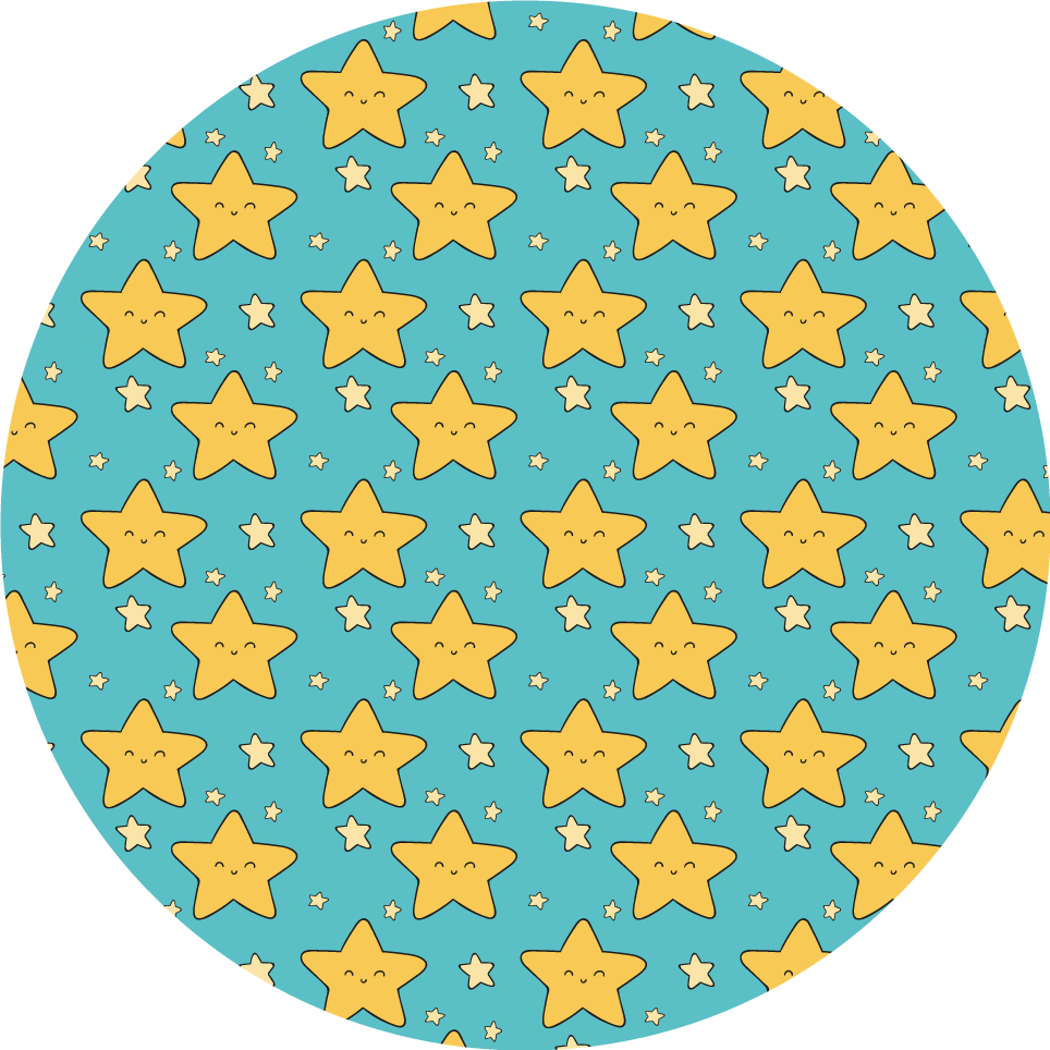 Cheerful Star Pattern vinyl rug - TenStickers