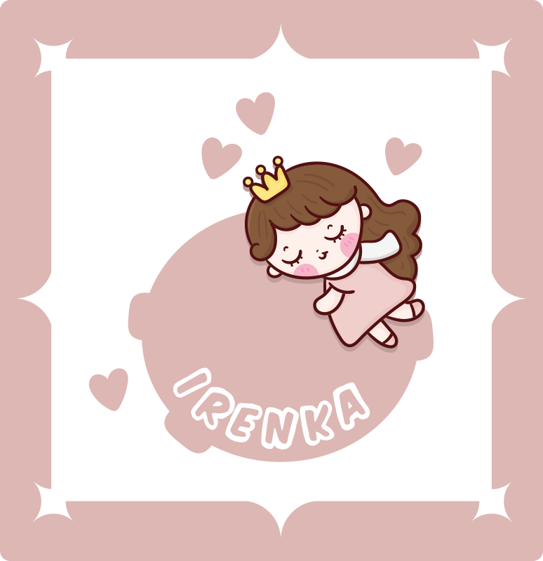 Cute Princess Theme custom vinyl rug - TenStickers
