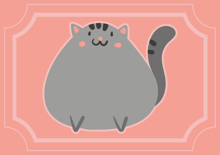 Adorable Feline Artwork vinyl rug - TenStickers