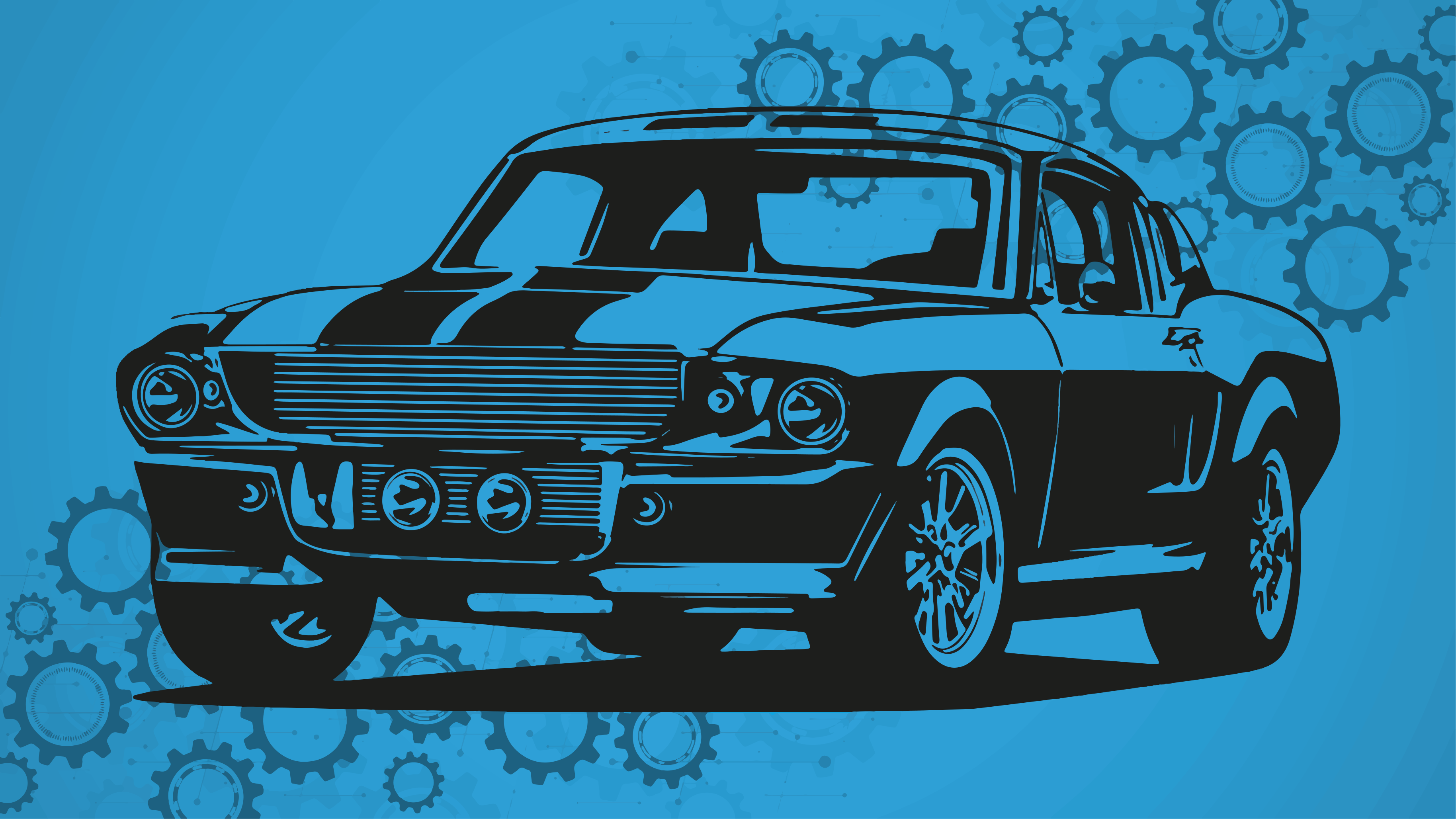 Legendary muscle car living room rug - TenStickers