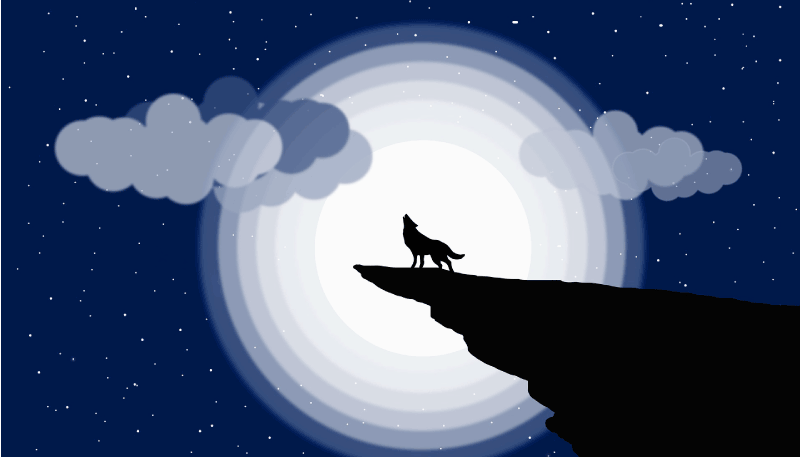 Crescent Moon Howl teenager vinyl rug - TenStickers