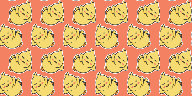 Charming Yellow Ducklings animal vinyl rug - TenStickers
