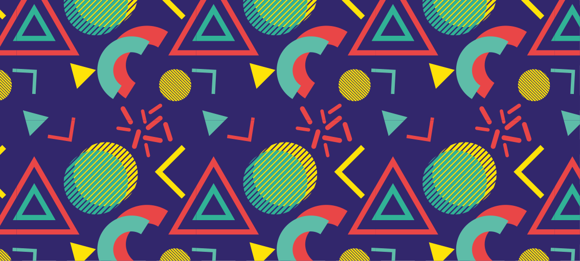 Geometric vinyl rug with vibrant patterns - TenStickers