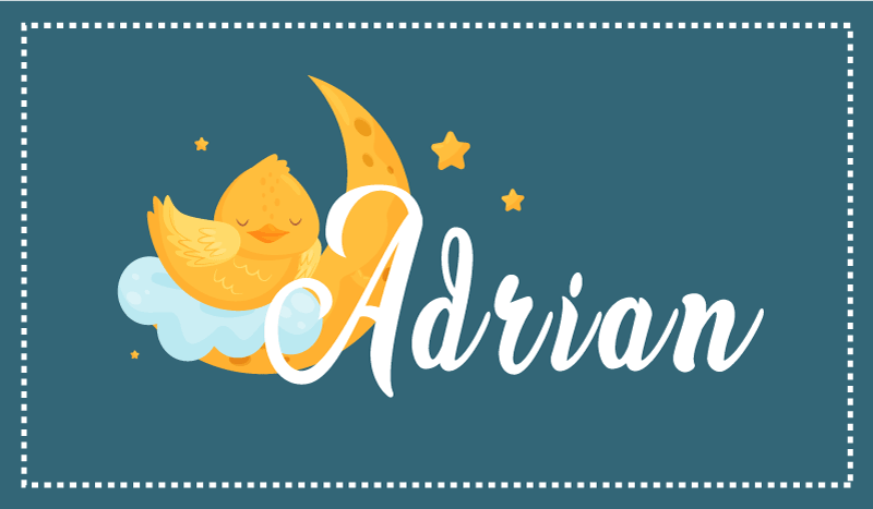 Sleeping duck with name vinyl rug - TenStickers