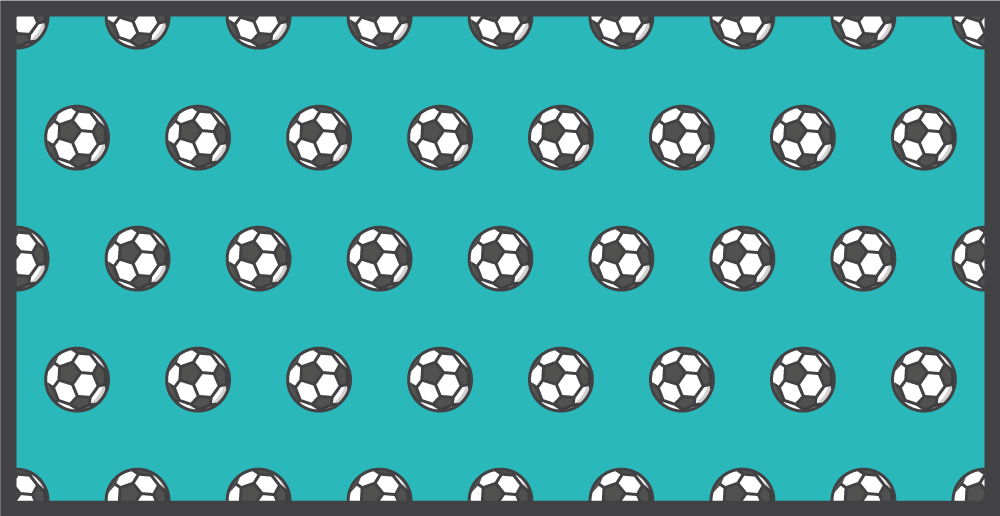 Soccer Ball Pattern gaming vinyl rug - TenStickers