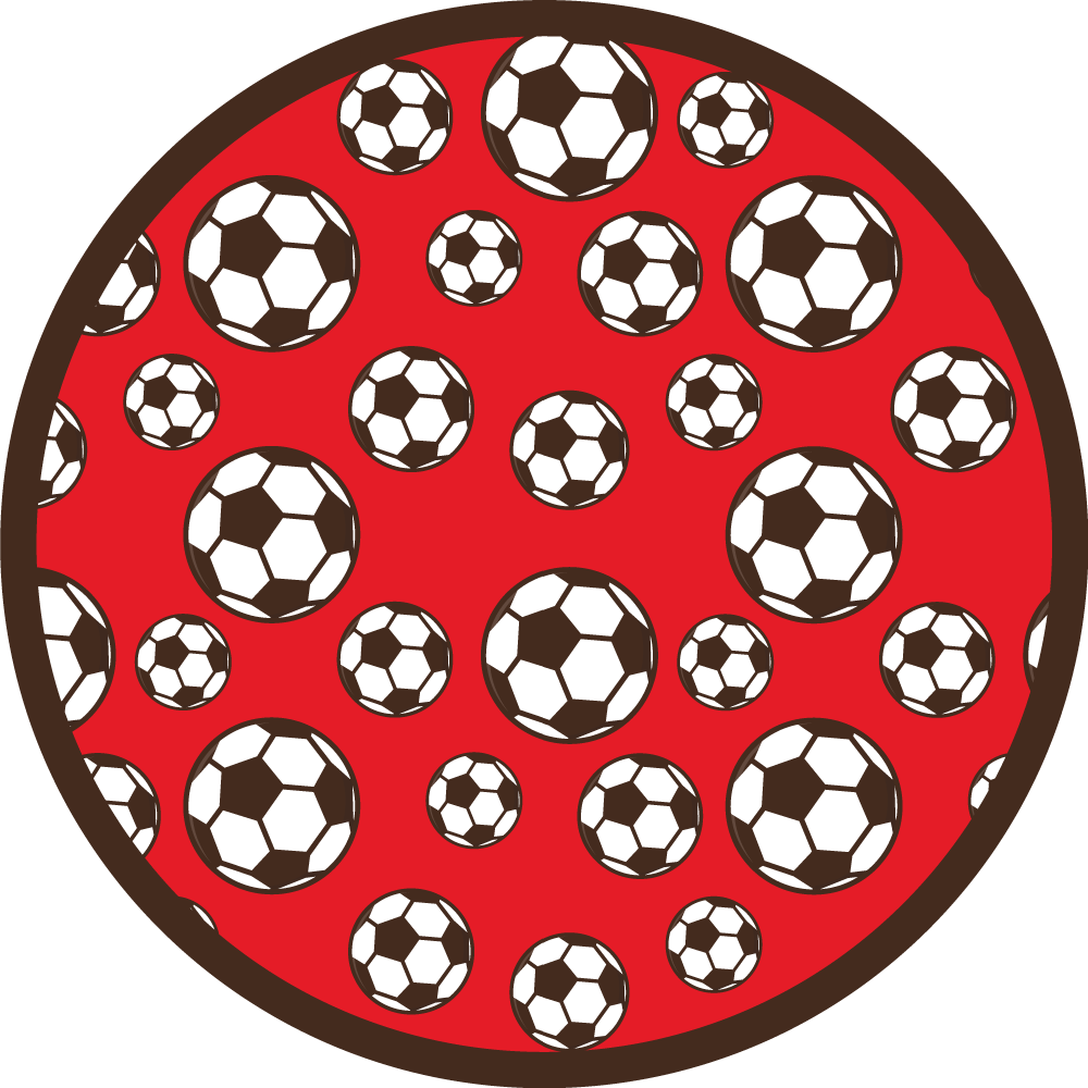 Soccer Ball Motif gaming vinyl rug - TenStickers
