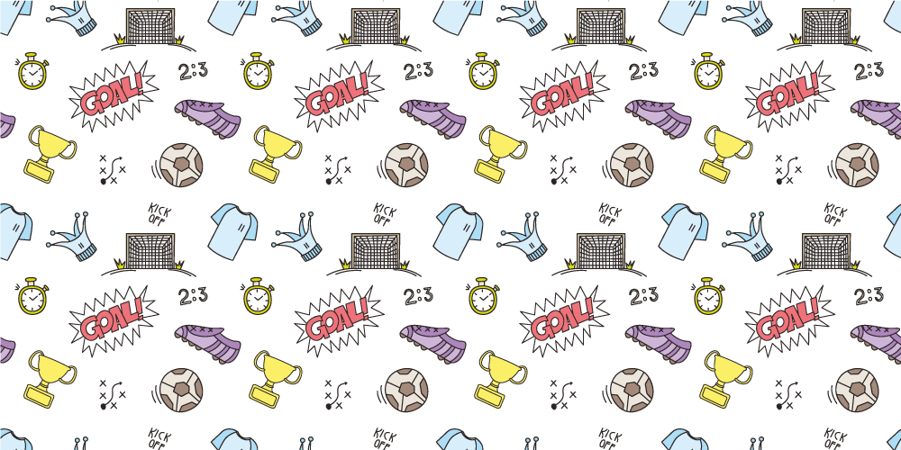 Sporting Symbols Theme gaming vinyl rug - TenStickers