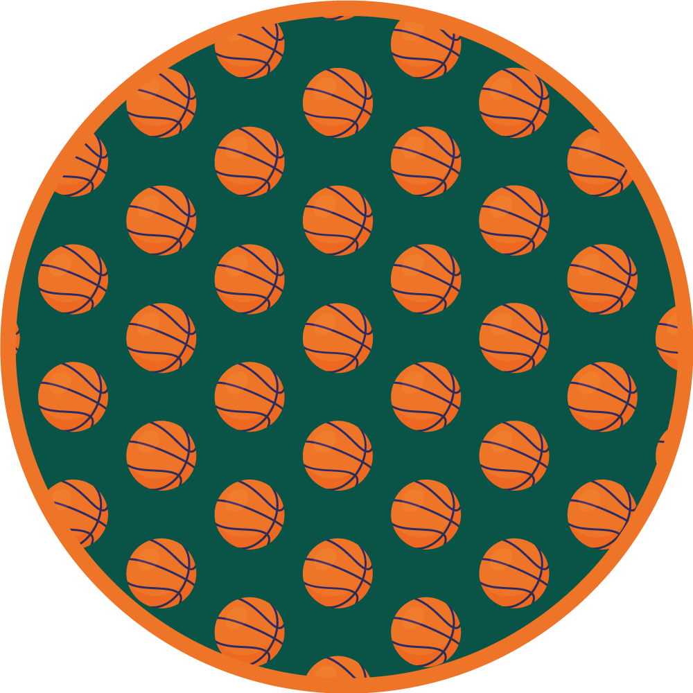 Basketball court road vinyl rug - TenStickers
