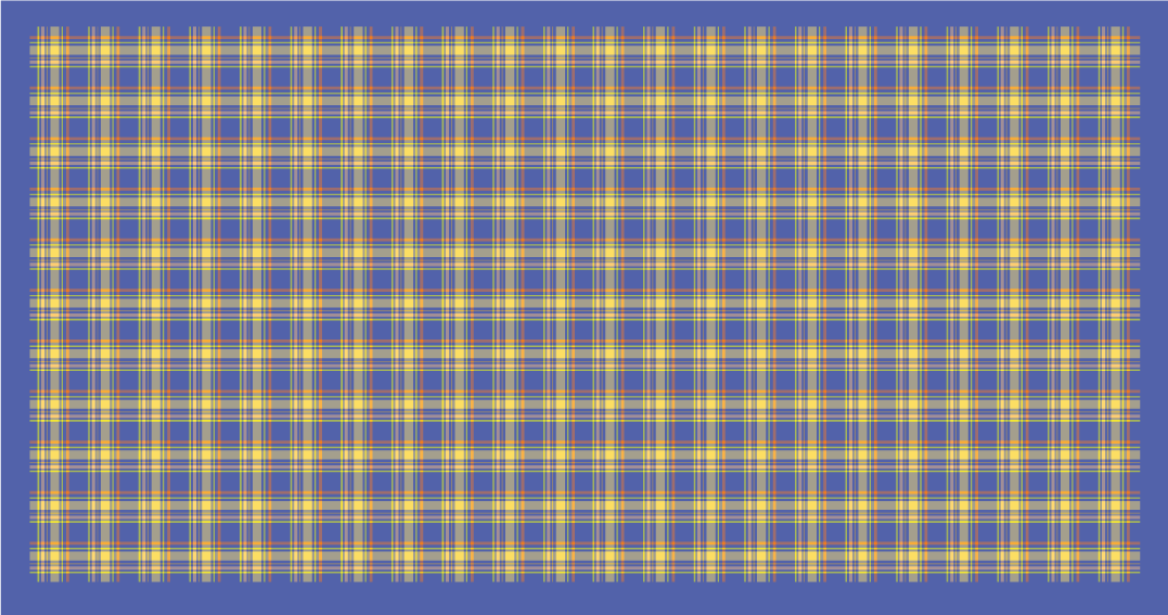 Yellow Plaid Pattern stripes vinyl rug - TenStickers