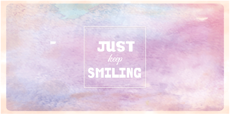 Just keep smiling custom vinyl rug - TenStickers