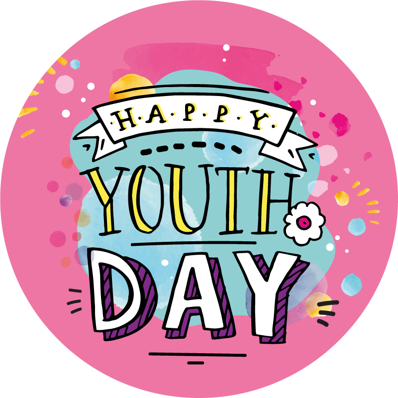 Happy youth day custom vinyl rug - TenStickers