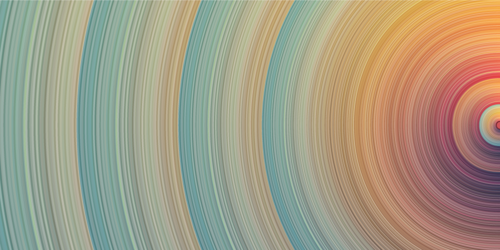 Abstract circle glowing lines modern rug - TenStickers