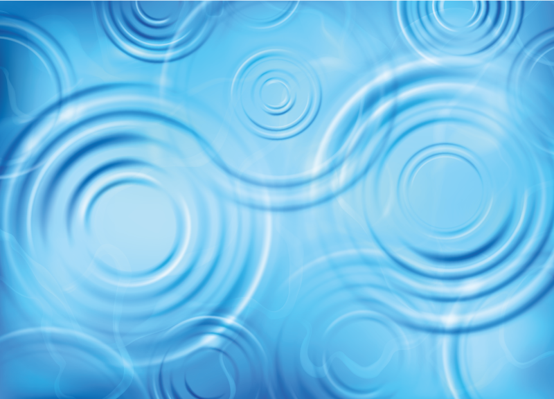 Realistic water effect entrance hall tiles - TenStickers