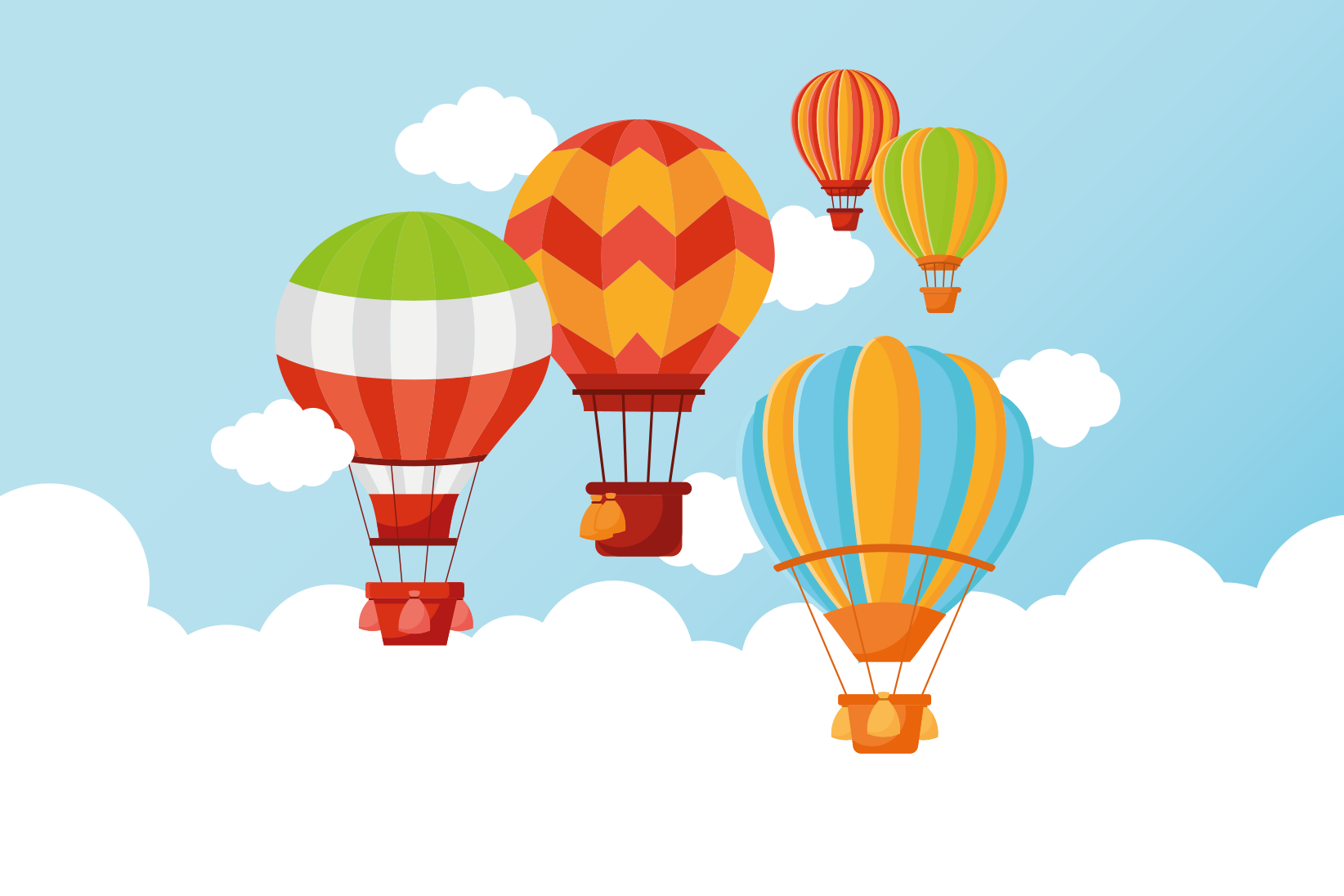 Colorful Hot Air vinyl rug - TenStickers