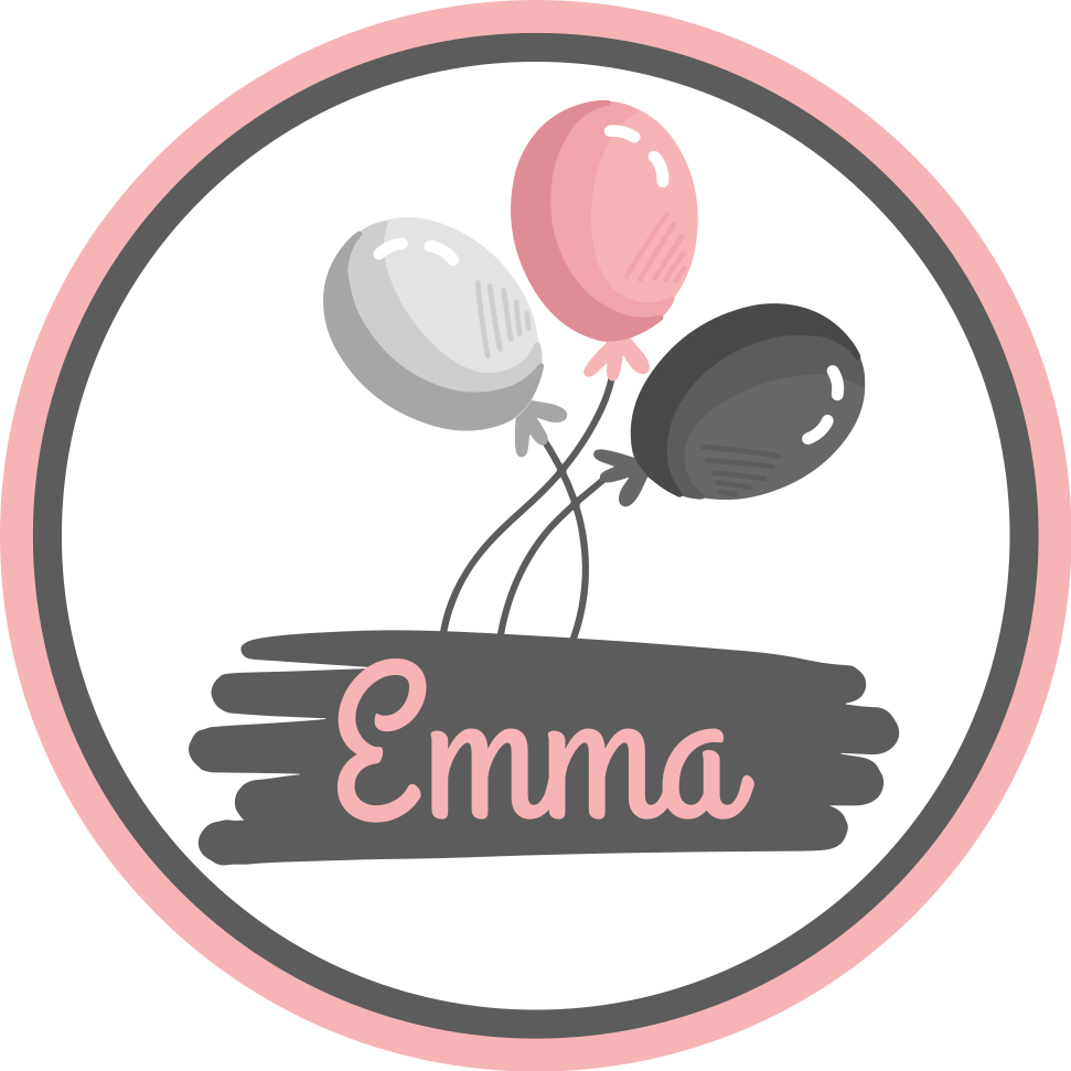 Personalized Balloon Theme custom vinyl rug - TenStickers