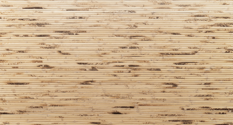 Natural bamboo effect wood vinyl rug - TenStickers