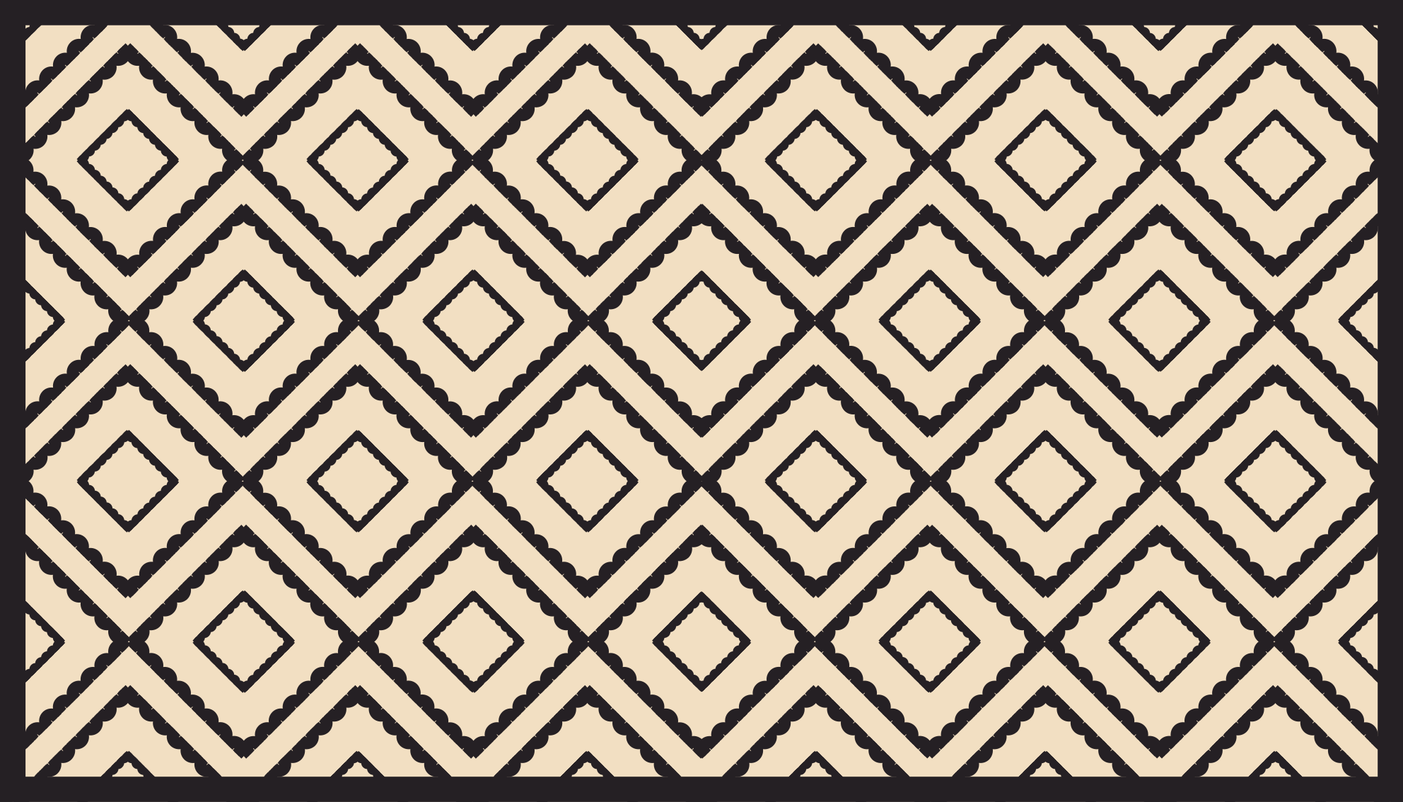 Gray and beige rhombuses pattern geometric rug - TenStickers