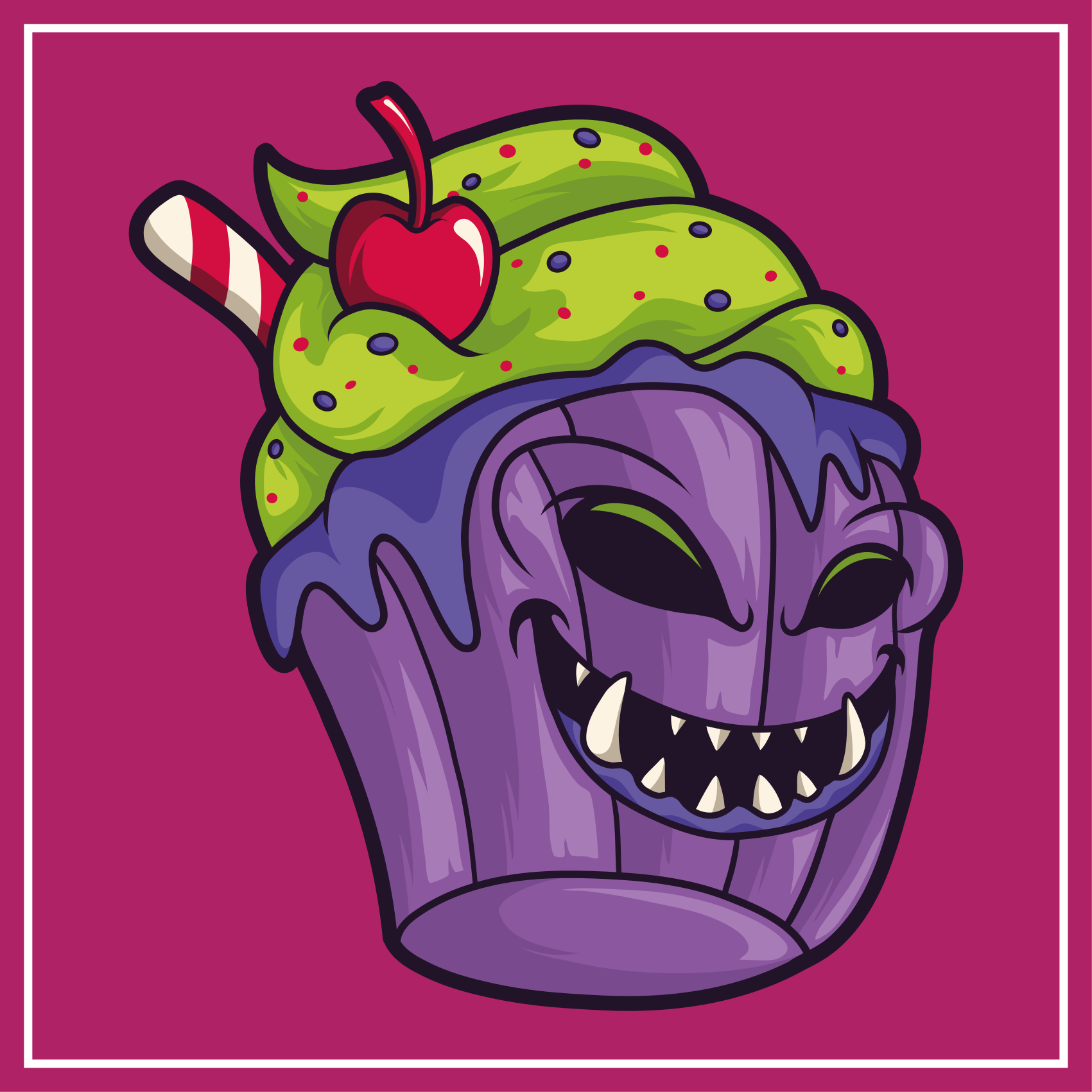 Ravenous Cupcake Monster teenager vinyl rug - TenStickers