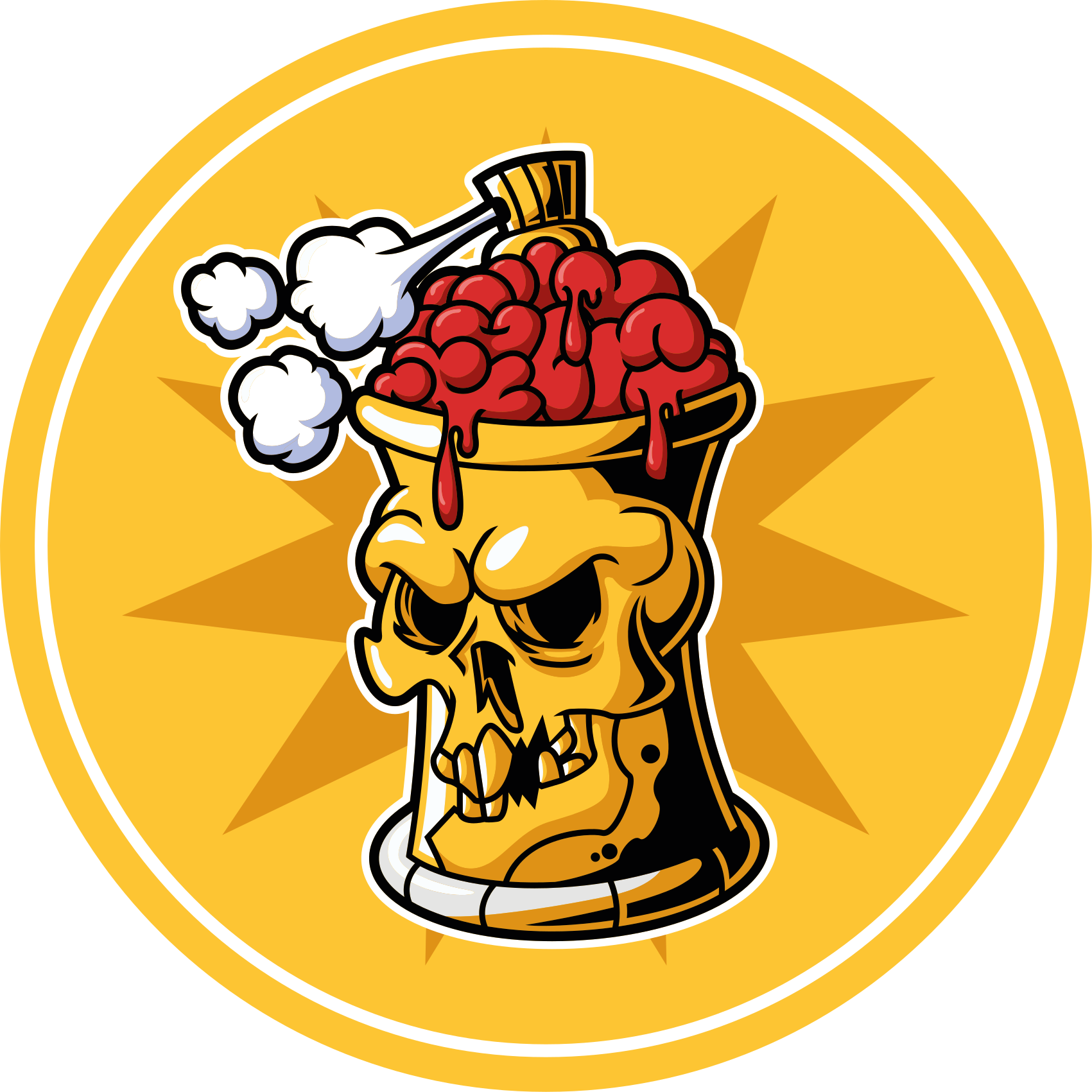 Skull Brain Bowl teenager vinyl rug - TenStickers