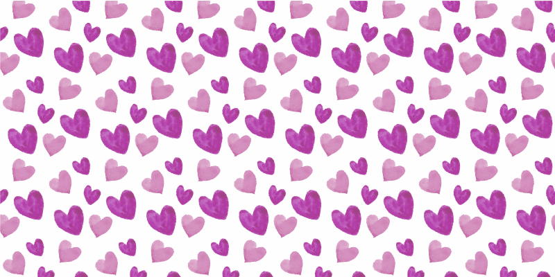 Heart Pattern Playful vinyl rug - TenStickers