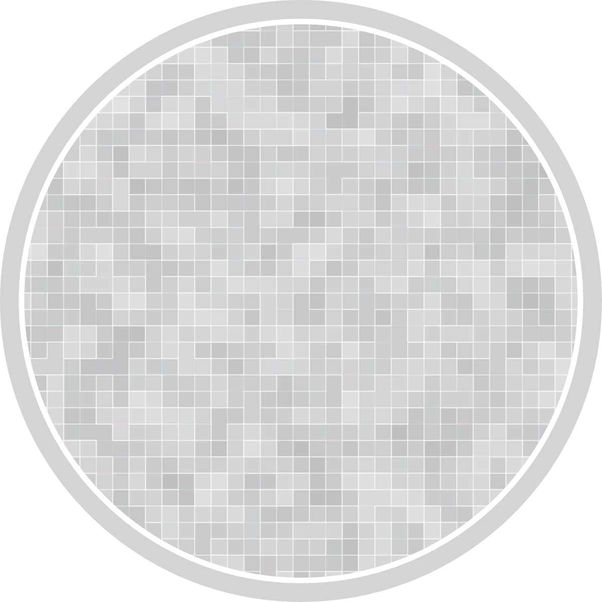 Sleek Mosaic Pattern bathroom vinyl rug - TenStickers