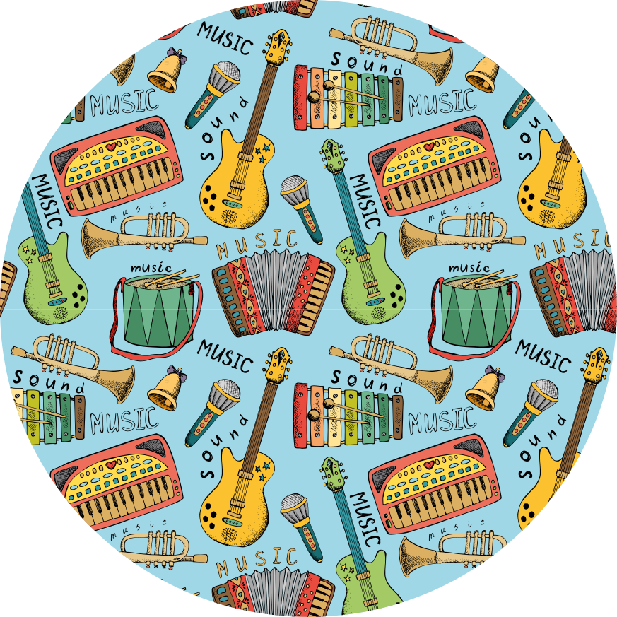 Vinyl rug for musical instruments enjoyment - TenStickers