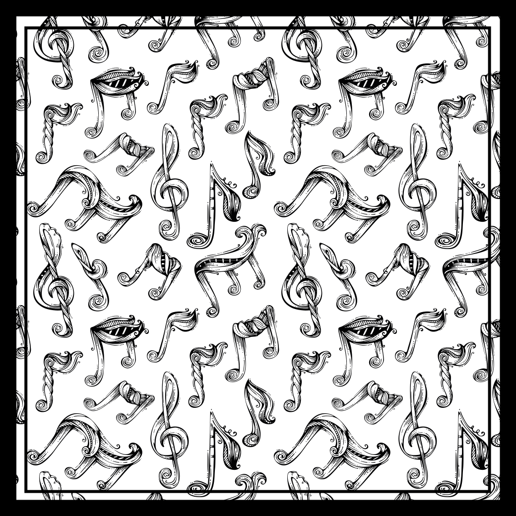 Musical Notes Concept teenager vinyl rug - TenStickers