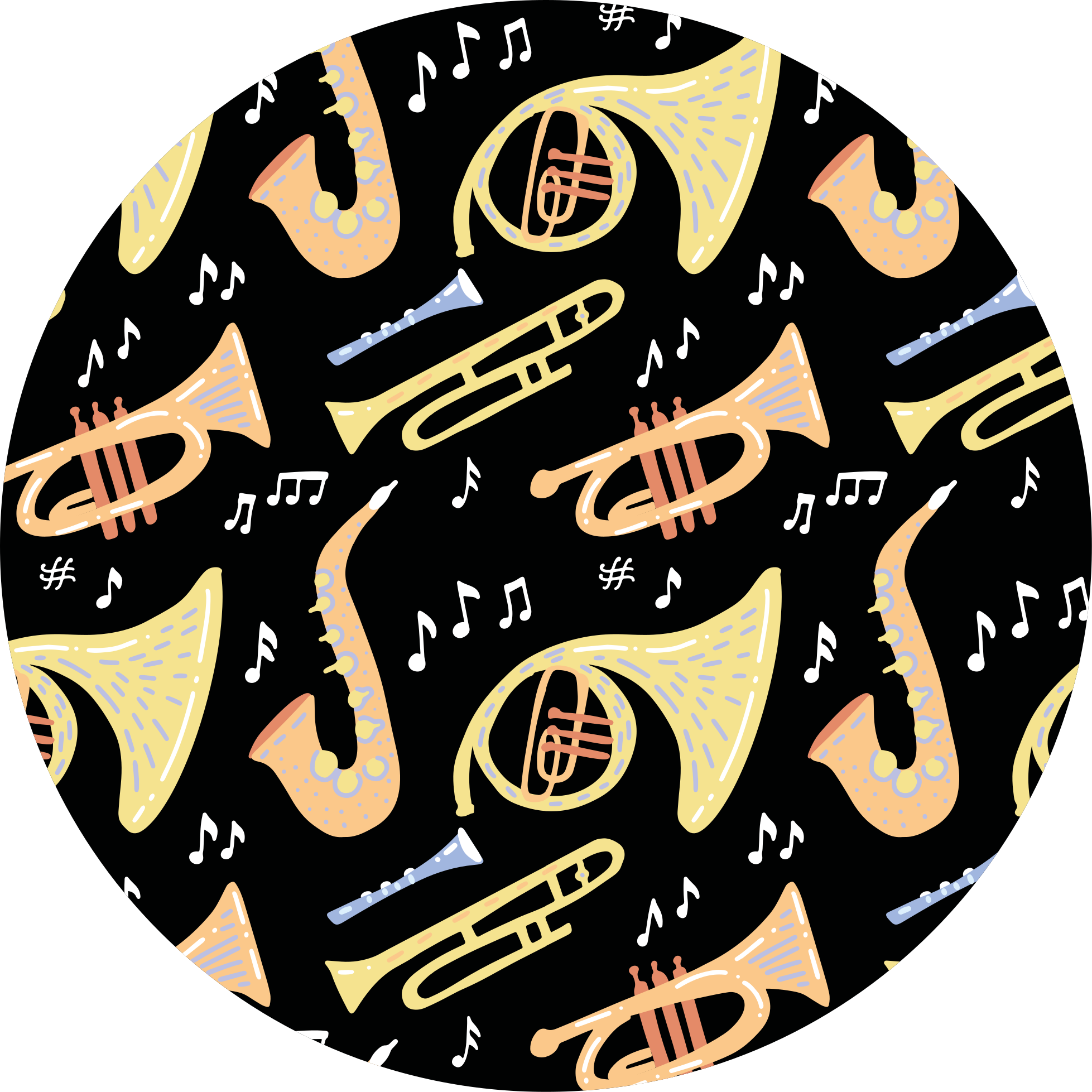 Musical Instrument Idea vinyl rug - TenStickers