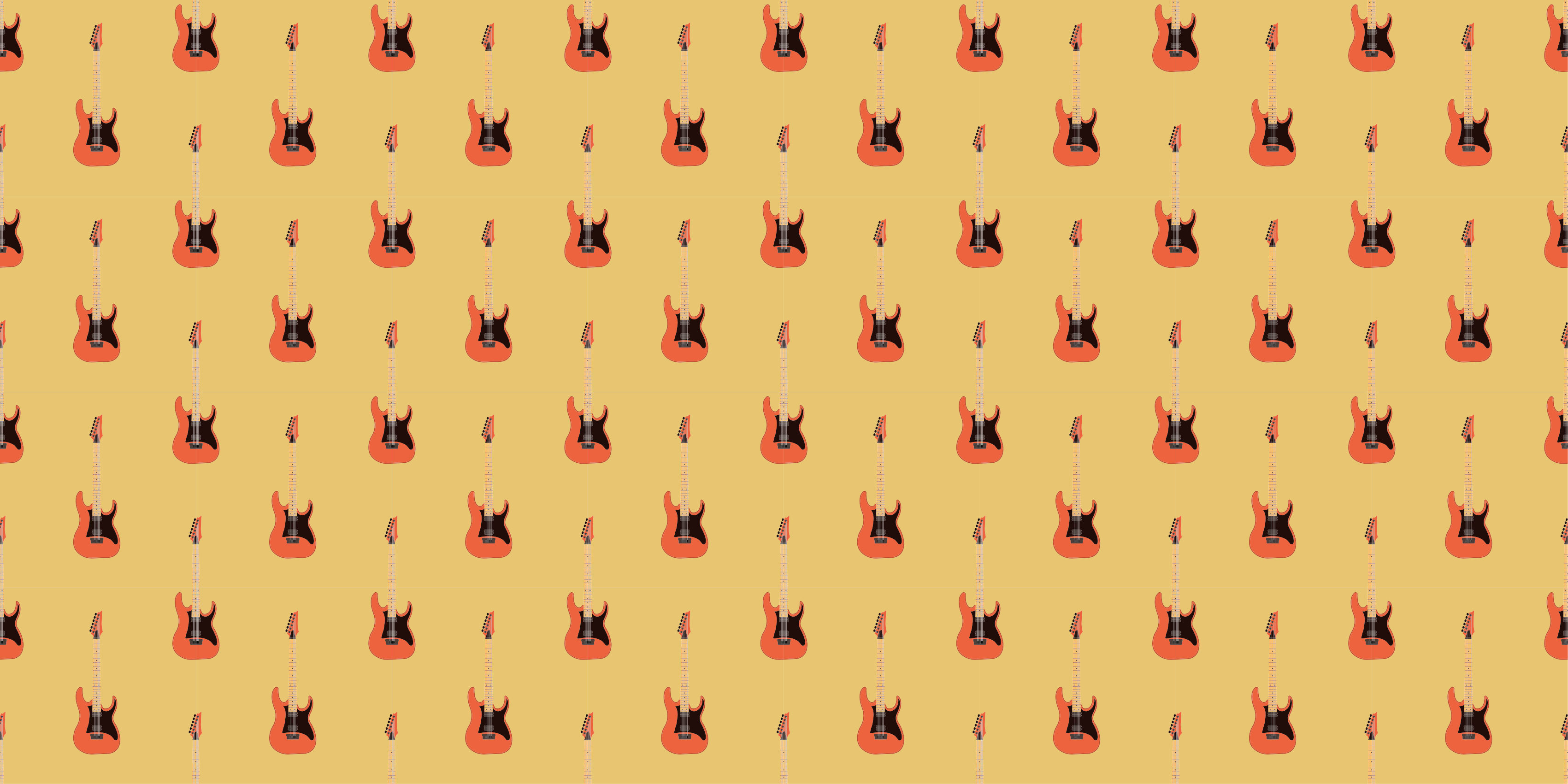 Rocking Guitar Pattern teenager vinyl rug - TenStickers