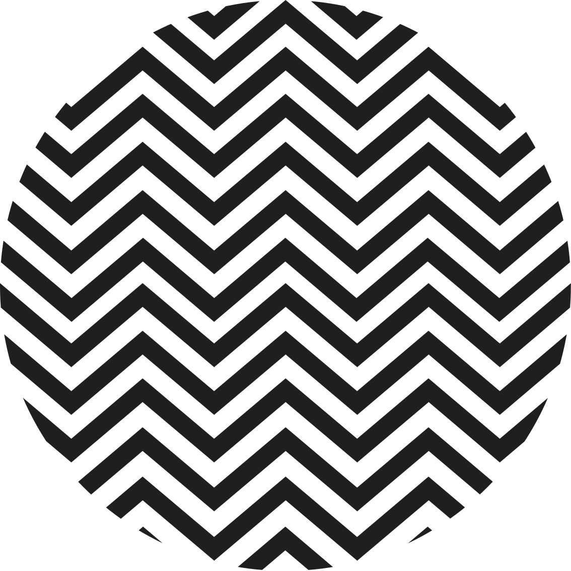 Geometric vinyl rug with chevron pattern - TenStickers