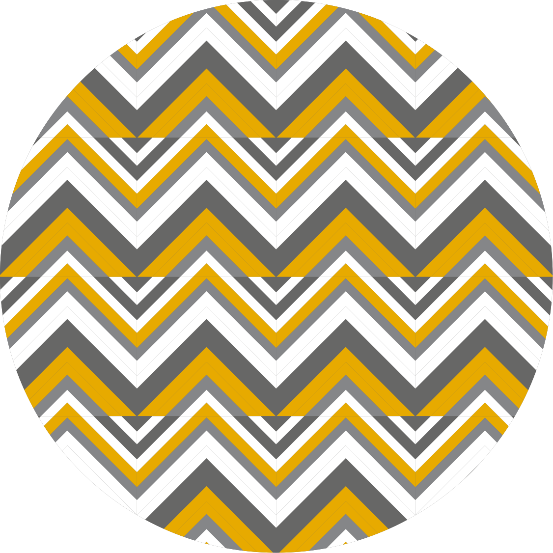 Geometric vinyl rug in grey and yellow chevron - TenStickers