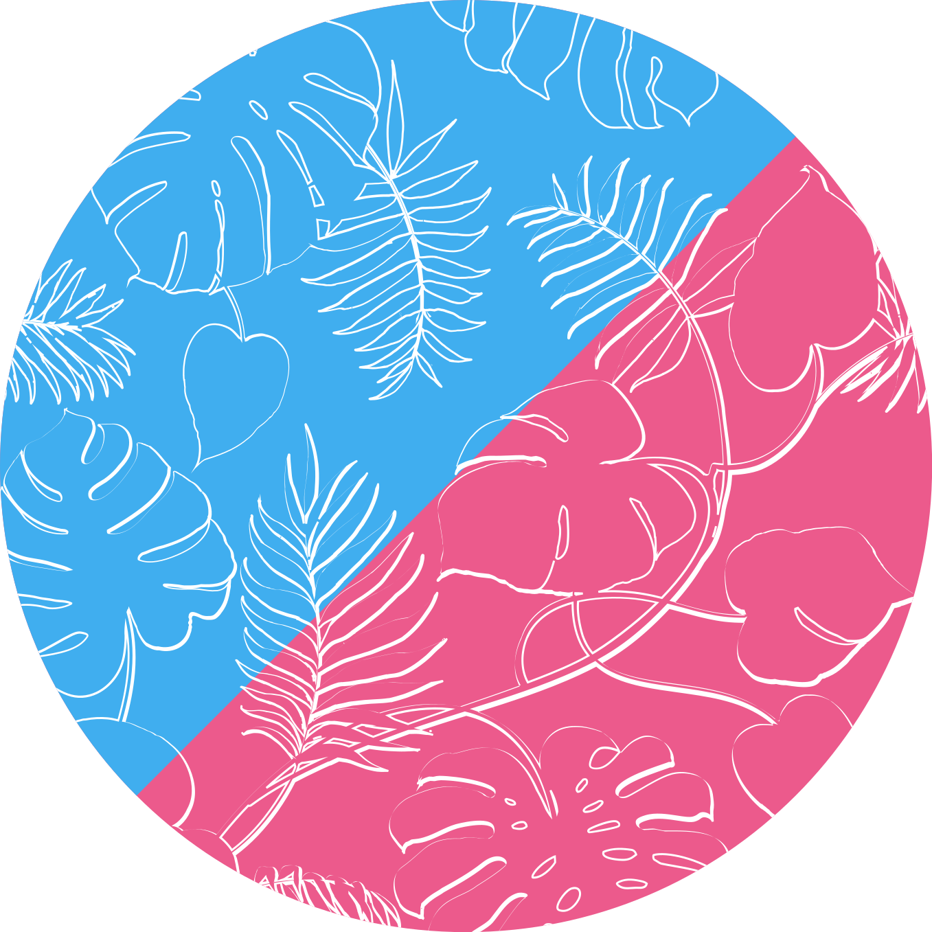 Nature vinyl rug leafy tropics design - TenStickers