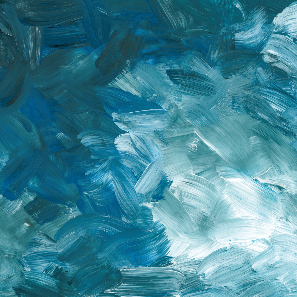 Vinyl rug in oceanic brush strokes design - TenStickers