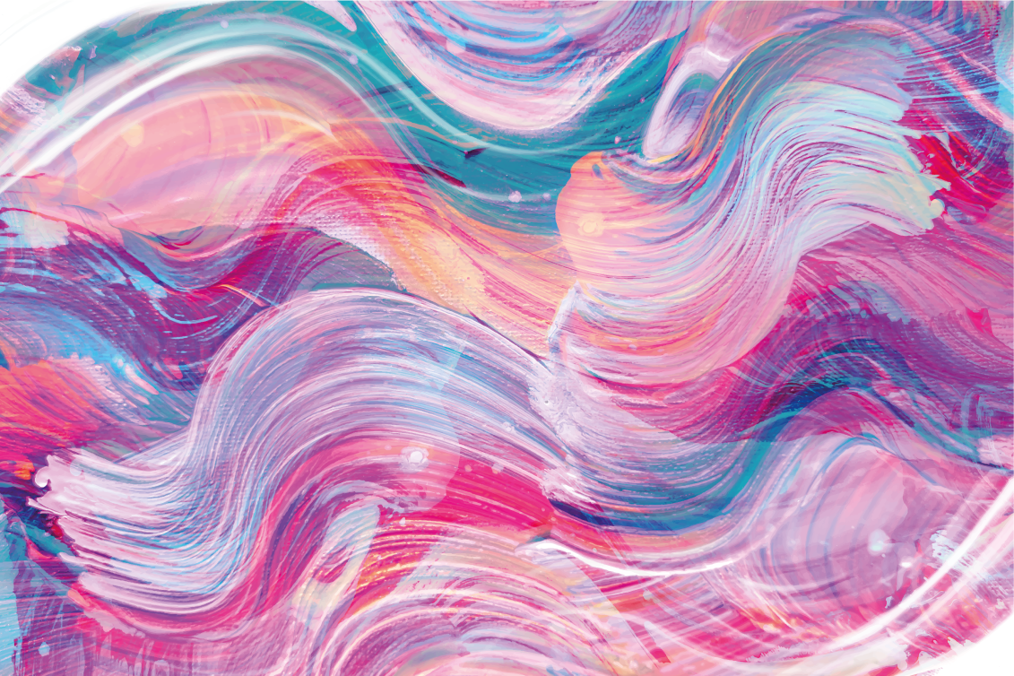 Vinyl rug vibrant abstract curves - TenStickers