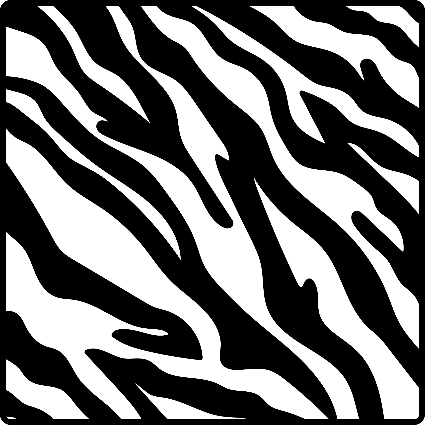Animal print vinyl rug in zebra pattern style - TenStickers