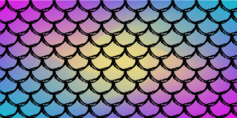 Rectangular vinyl rug with colorful scales design - TenStickers