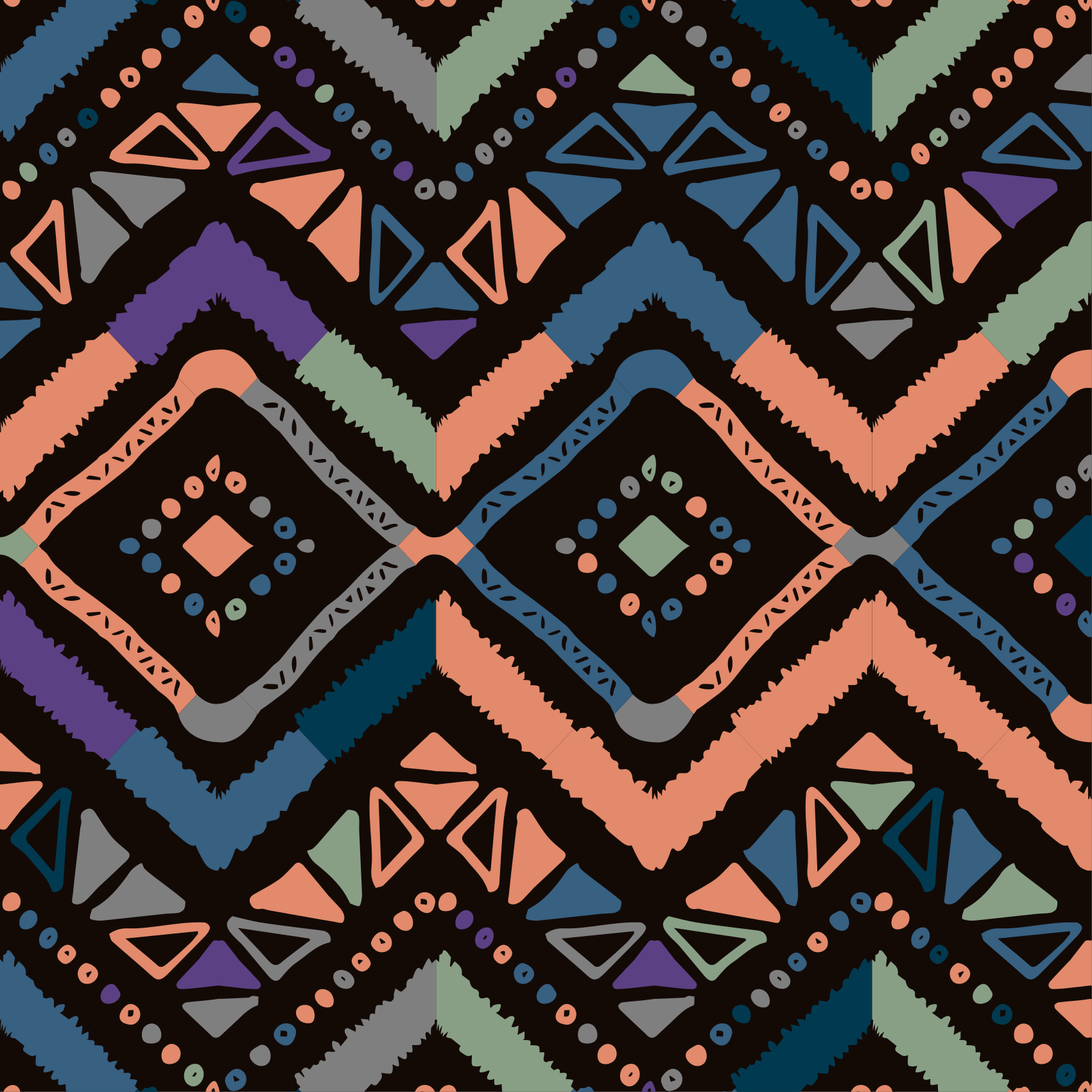 Geometric Color Sections nordic vinyl rug - TenStickers