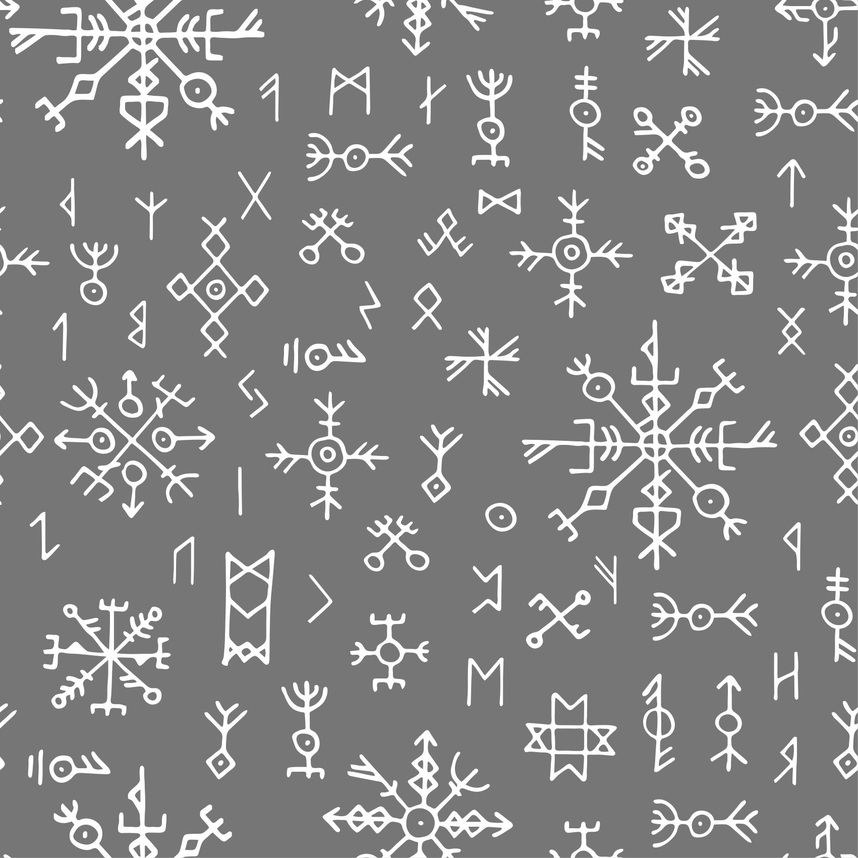 Gray and white nordic design ethnic rug - TenStickers