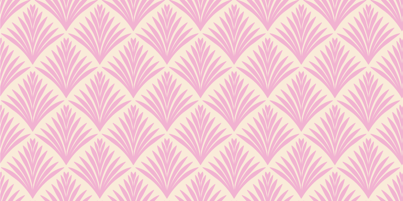 Stylish pink pattern flower vinyl rug - TenStickers