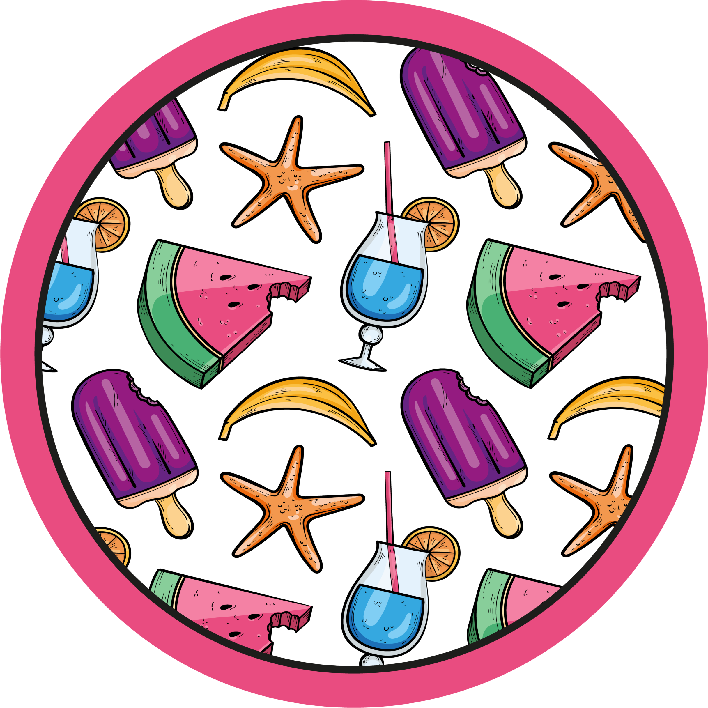 Colorful Summer Treats vinyl rug - TenStickers