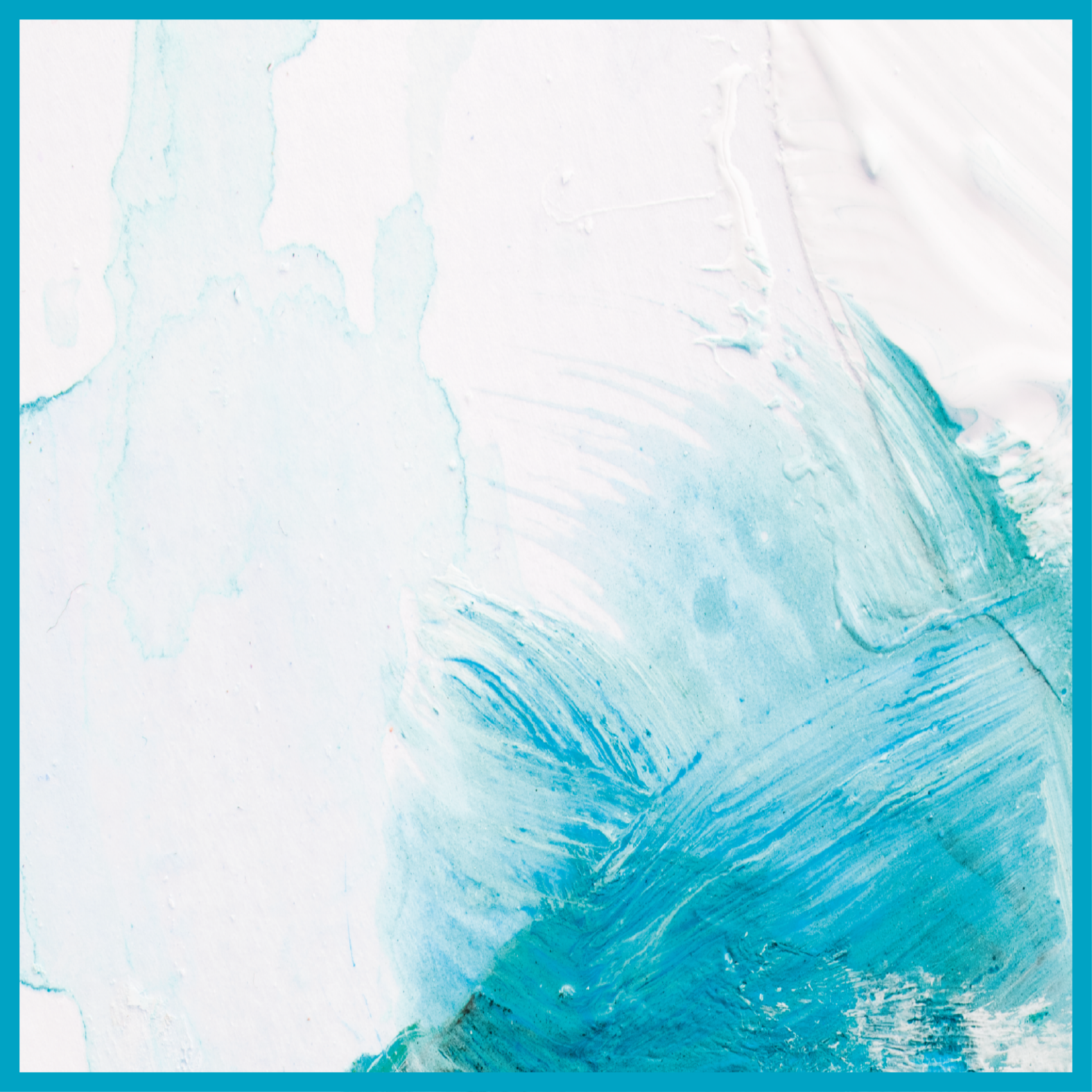 Aqua brush strokes vinyl rug - TenStickers