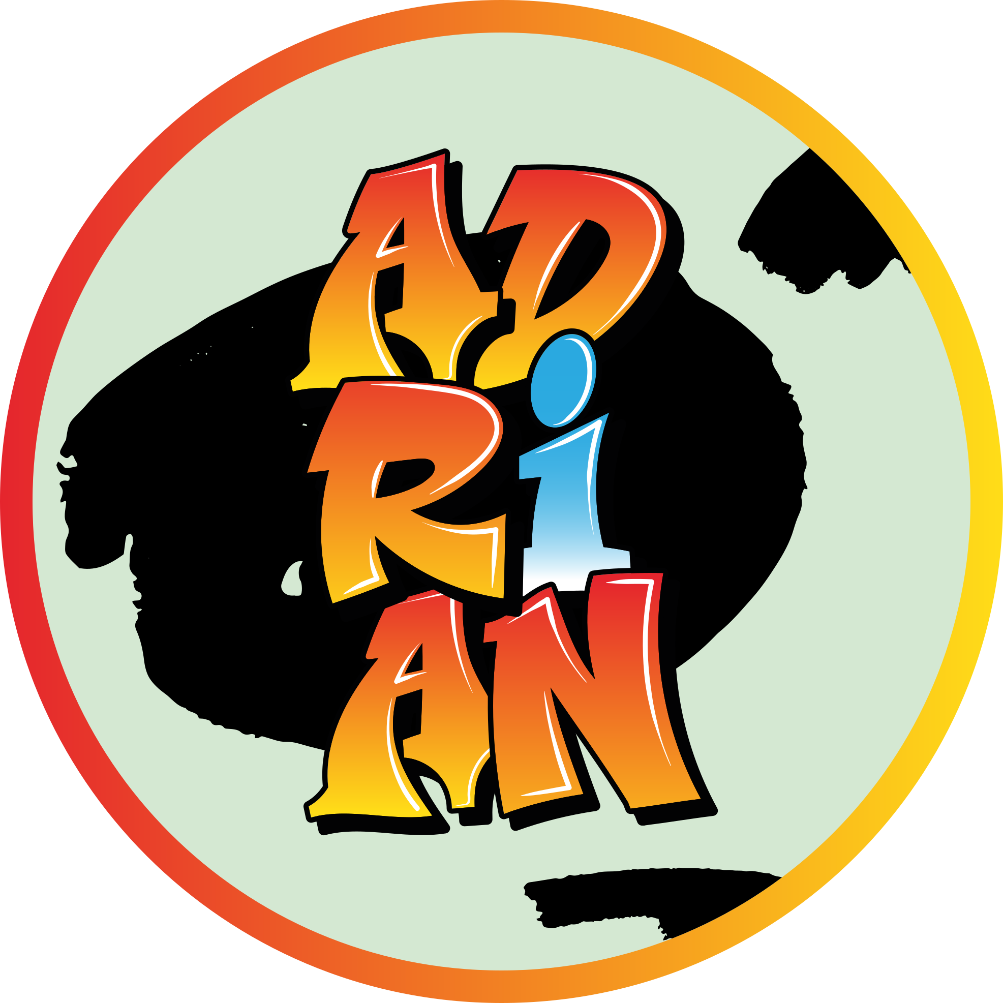 Colorful Name Design custom vinyl rug - TenStickers