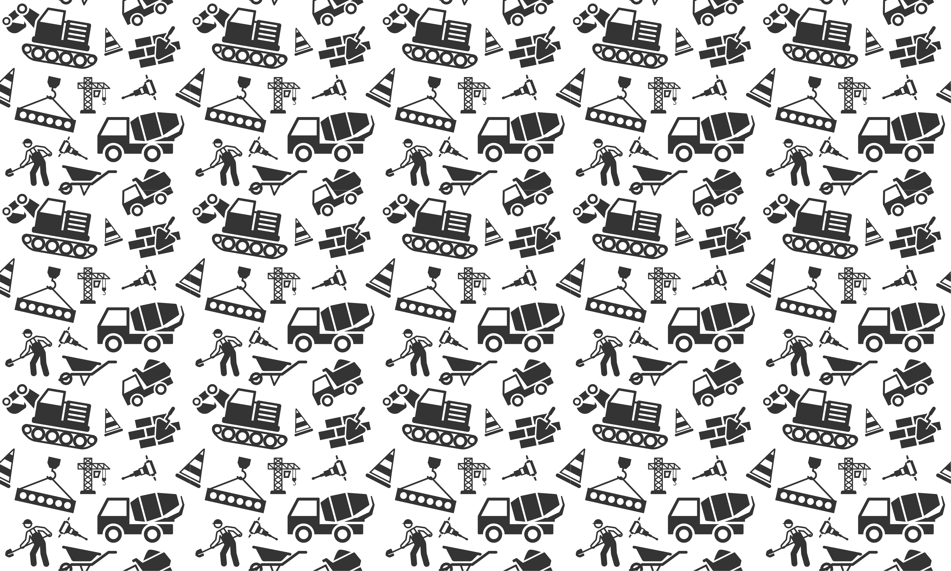 Construction Vehicles Play gaming vinyl rug - TenStickers