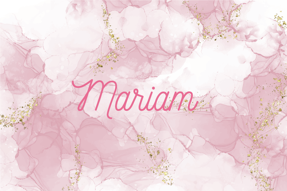Elegant pink name marble vinyl rug - TenStickers