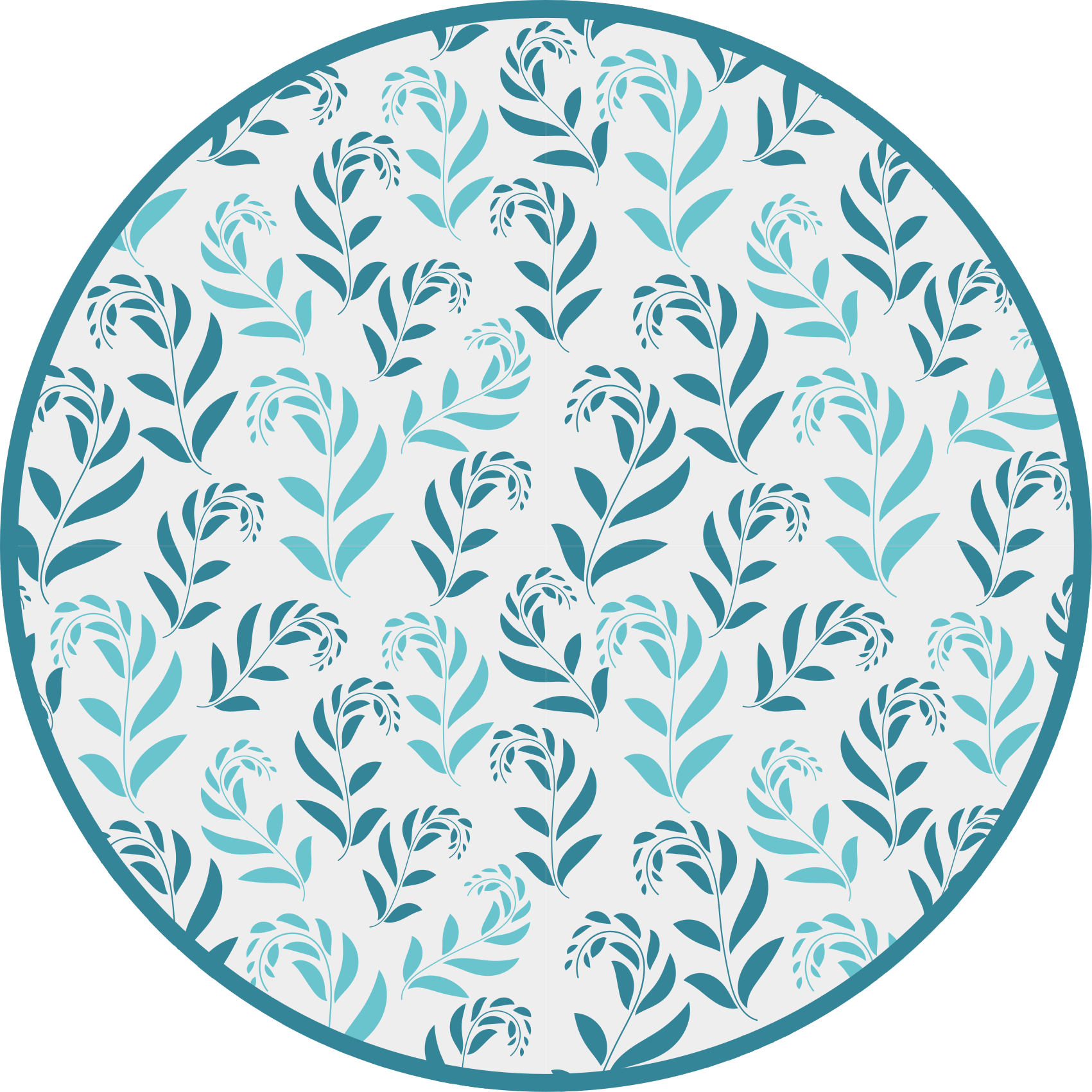 Botanical Leaf Inspiration flower vinyl rug - TenStickers