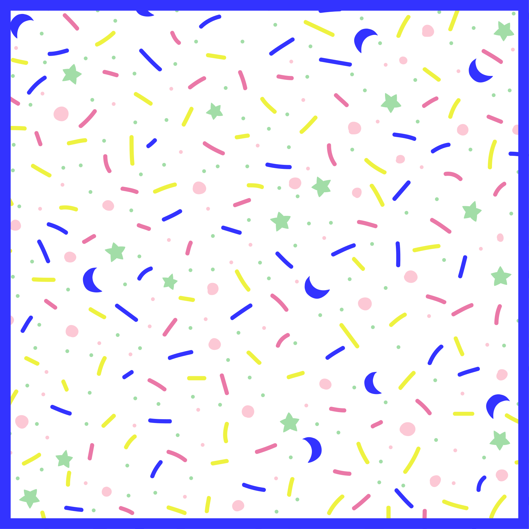 Party colorful shapes vinyl rug - TenStickers