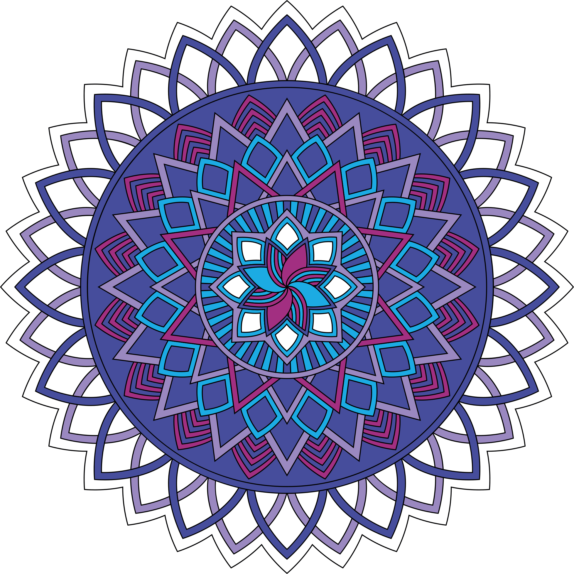 Intricate Floral Arrangement mandala vinyl rug - TenStickers