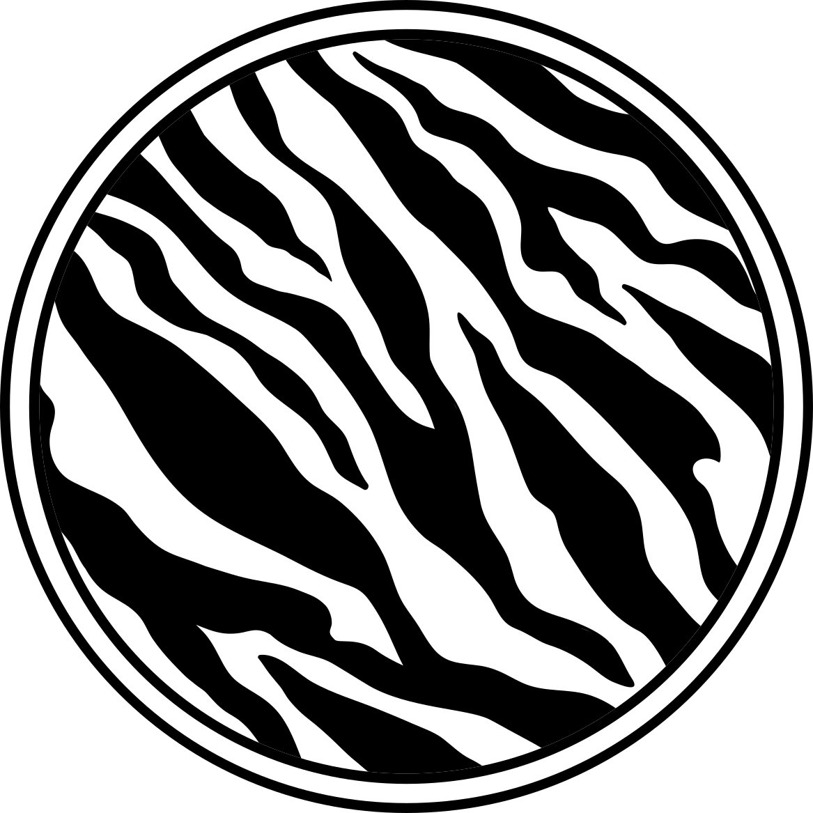 Chic Zebra Lines animal print vinyl rug - TenStickers